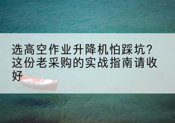 原阳高空作业升降机厂家推荐-选高空作业升降机怕踩坑？这份老采购的实战指南请收好